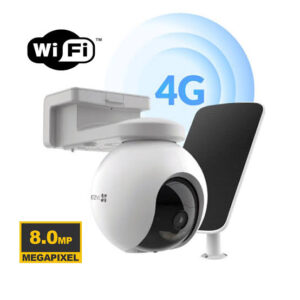 KIT CAMARA EB8 WIFI IP PT 4K 8MP EXTERIOR 4G Y WIFI + PANEL SOLAR -EZVIZ
